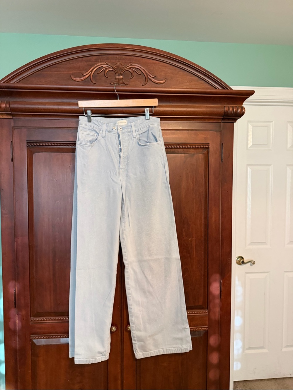 Favorite Daughter Pale Blue Straight Leg Jeans